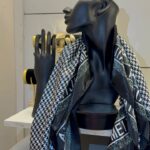 black and white pattern Scarf