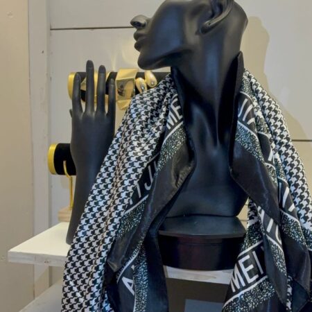 black and white pattern Scarf